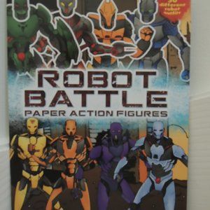 Robot Battle Paper Action Figures Dover Paper Dolls Paperback 2012 by Ted Rechli